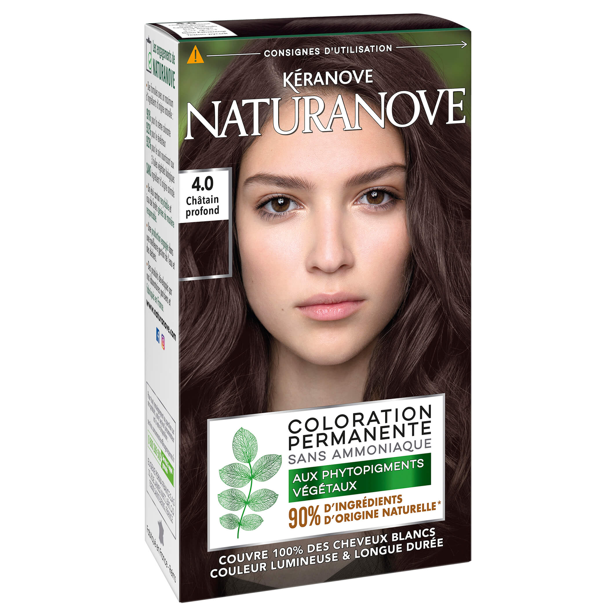 Coloration Permanente Sans Ammoniaque Chatain Profond 4 0 Naturanove